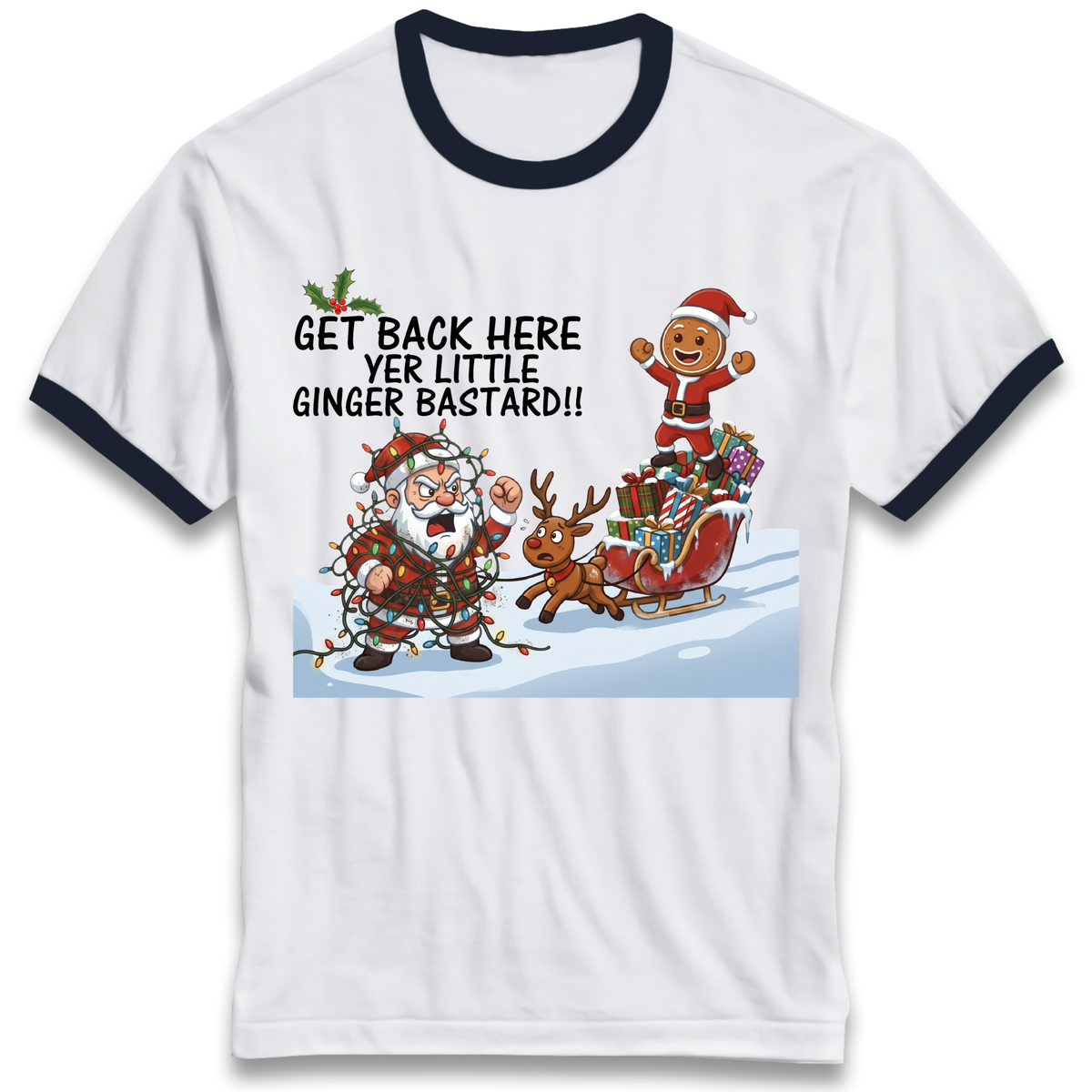 Christmas jumper Ringer T-Shirt