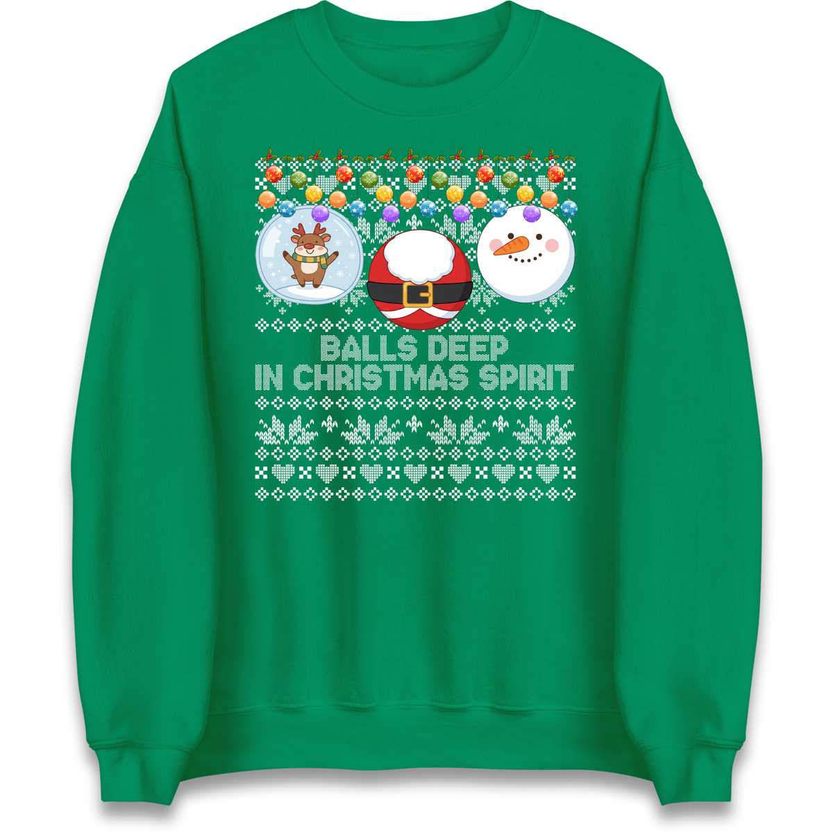 Balls Deep in Christmas Spirit Christmas Jumper Jumper