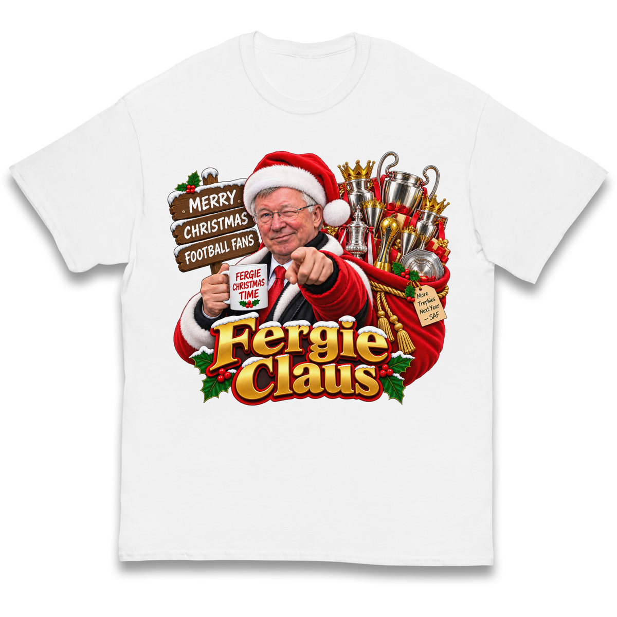 Man United Christmas Kids T-Shirt