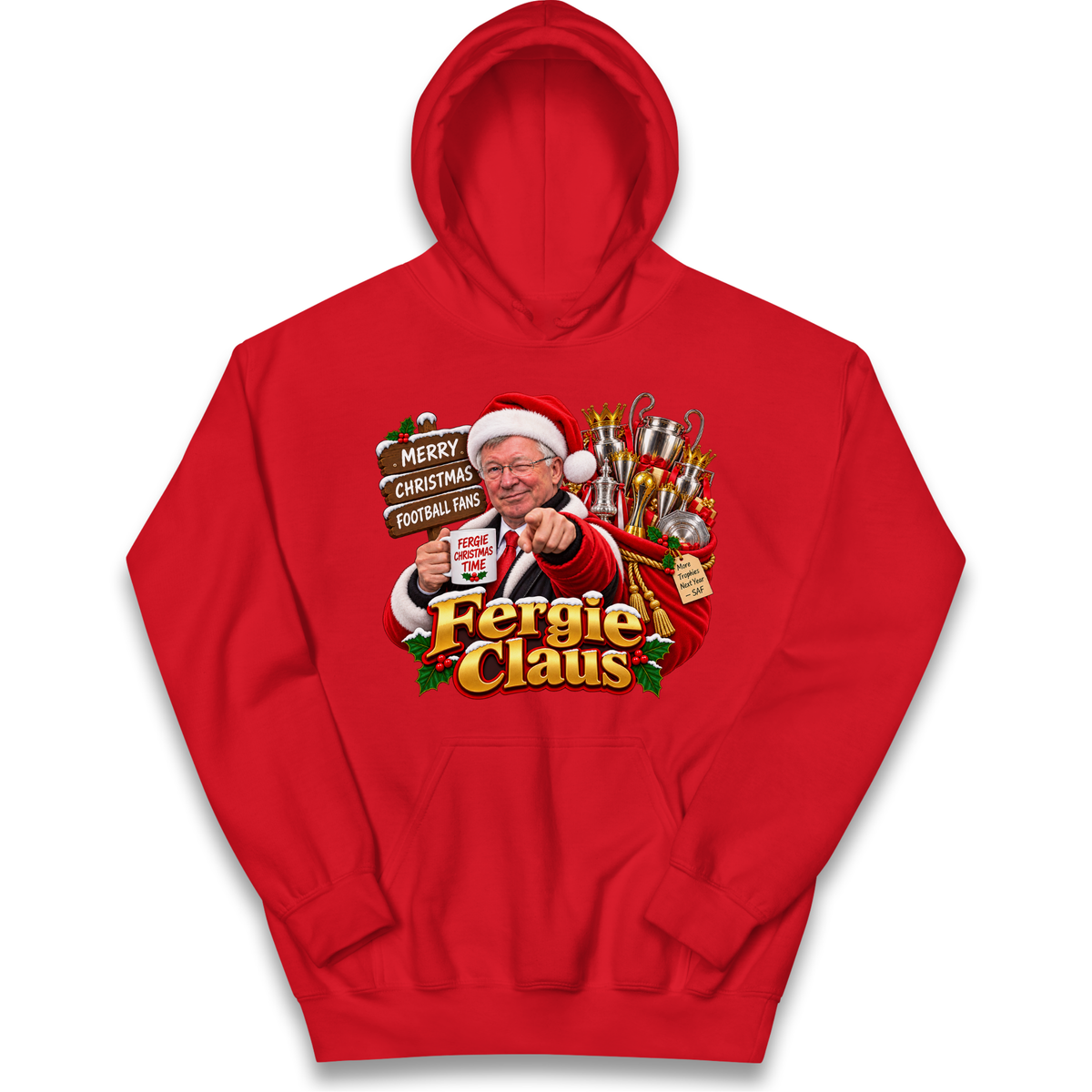 Man United Christmas Kids Hoodie