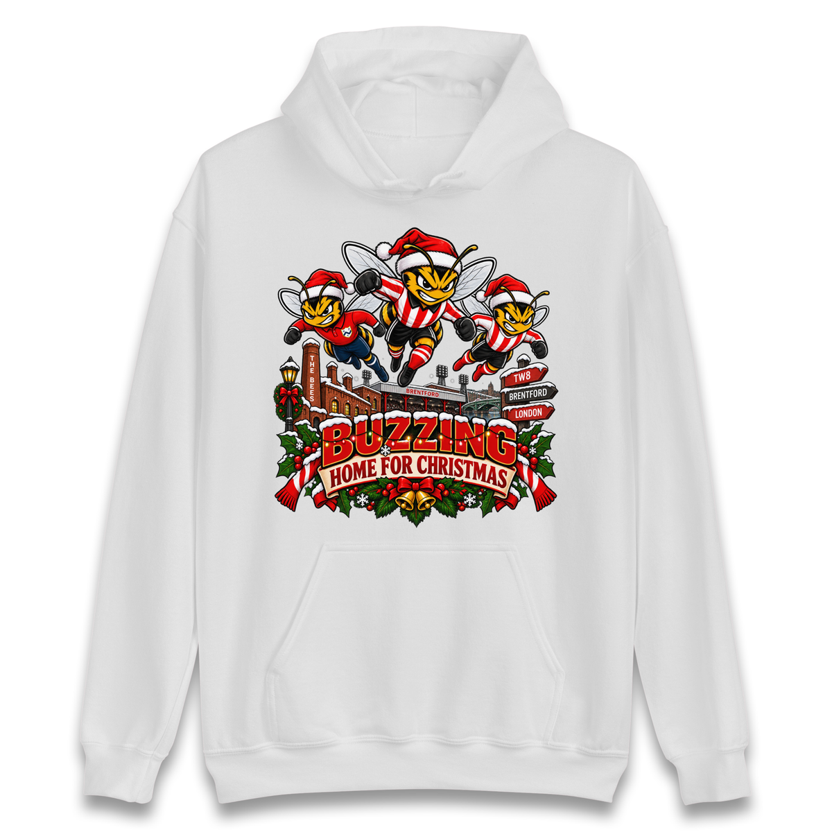 Brentford Football Christmas Hoodie