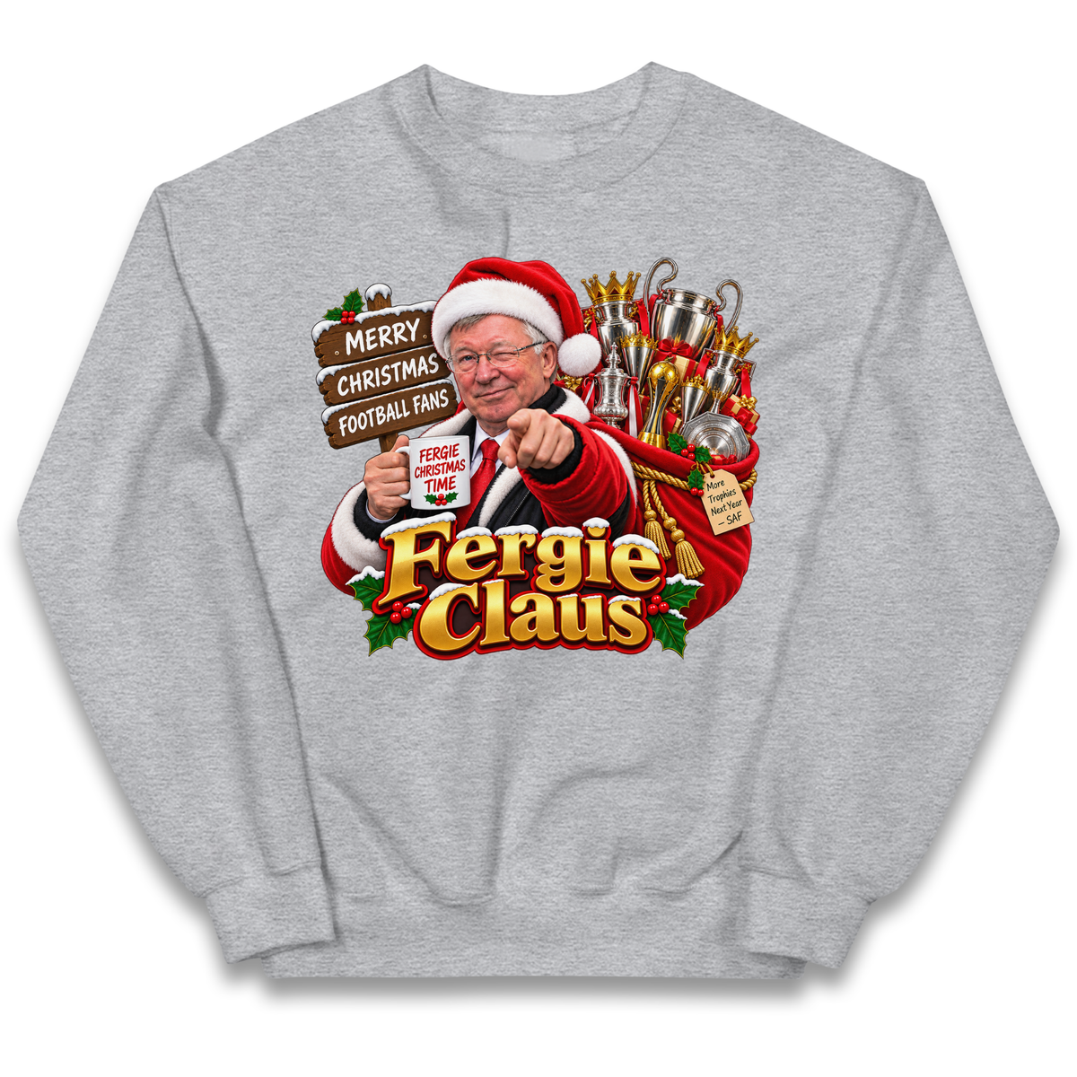 Man United Christmas Kids Jumper