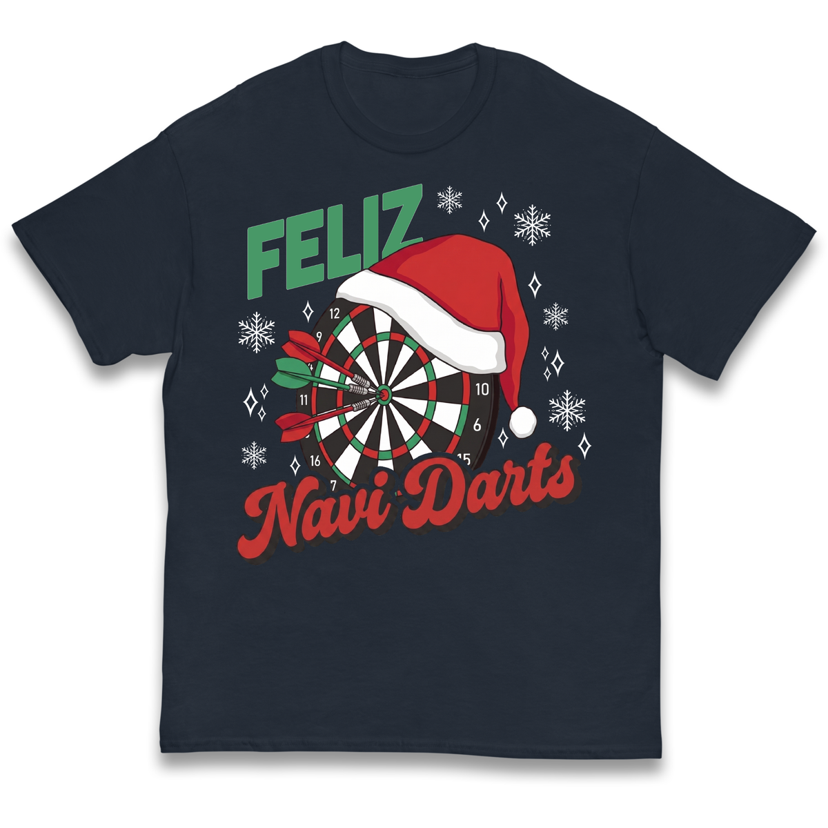 Feliz Navidarts Kids T-Shirt - Festive Darts Design