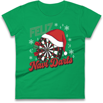Feliz Navidarts Ladies T-Shirt - Christmas Darts Gift