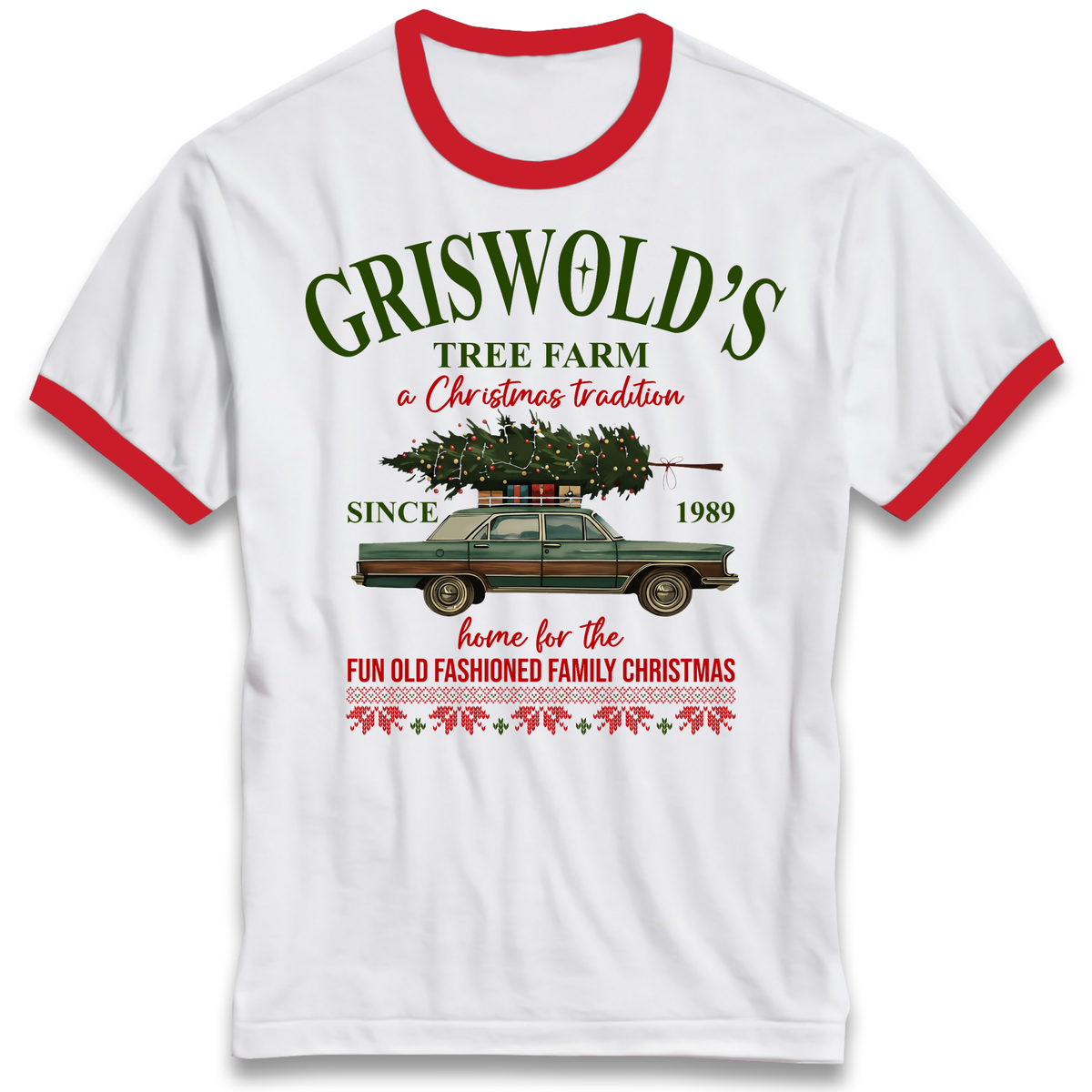 Christmas jumper Ringer T-Shirt