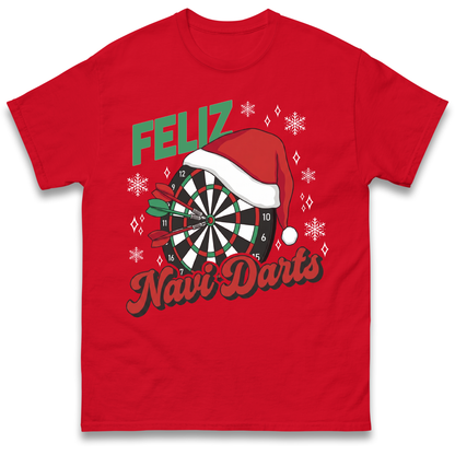 Feliz Navidarts Adult T-Shirt - Christmas Darts Gift