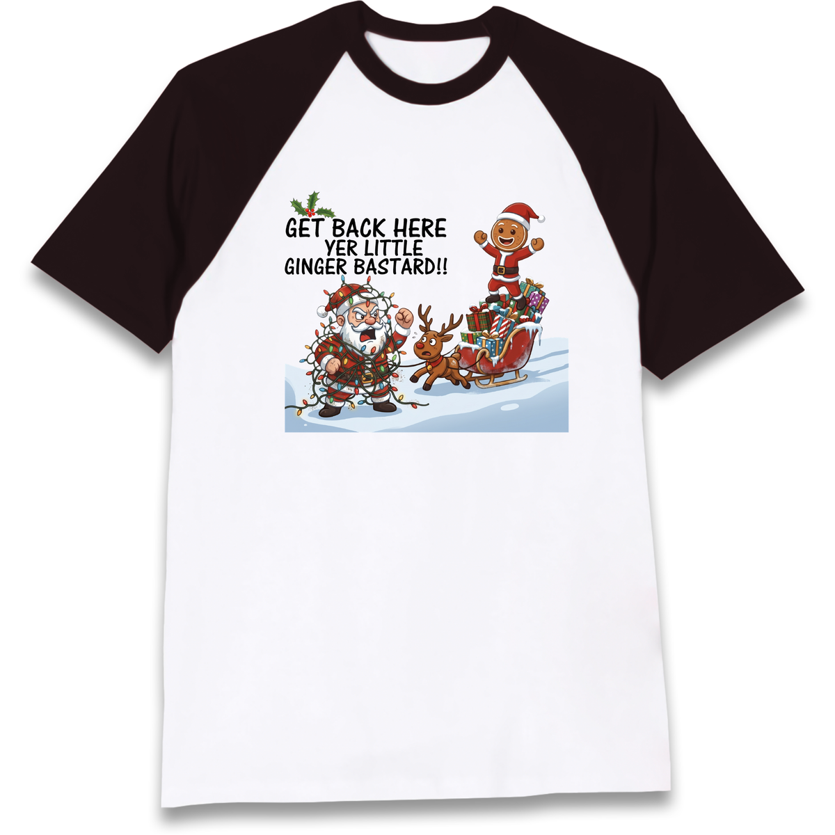 santa joke graphic Raglan T-Shirt