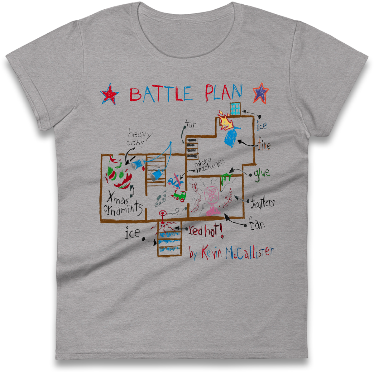 home alone battle plan Ladies T-Shirt