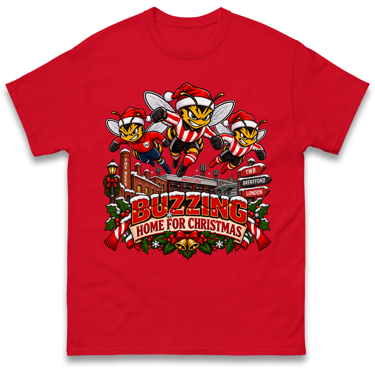 Brentford Football Christmas T-Shirt