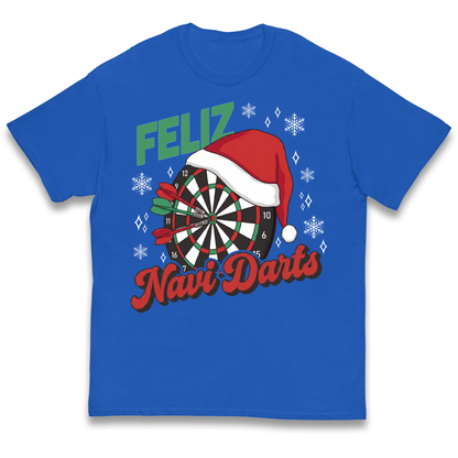 Feliz Navidarts Kids T-Shirt - Festive Darts Design