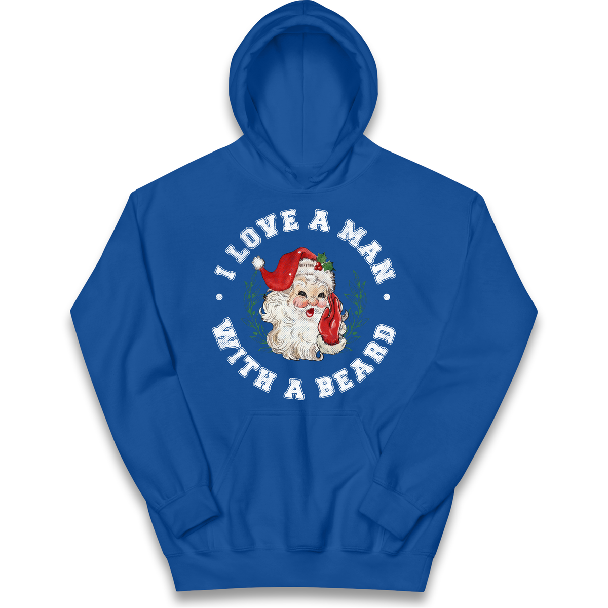 I Love A Man With A Beard Kids Hoodie