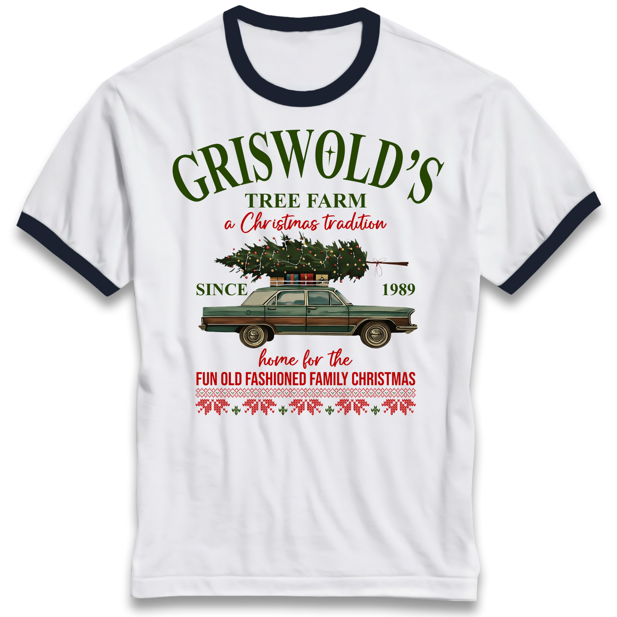 Christmas jumper Ringer T-Shirt