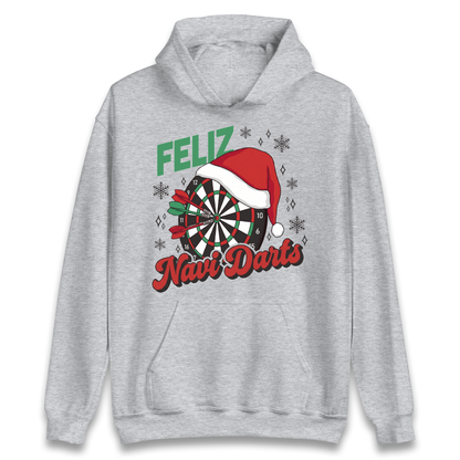 Feliz Navidarts Adult Hoodie - Festive Darts Gift