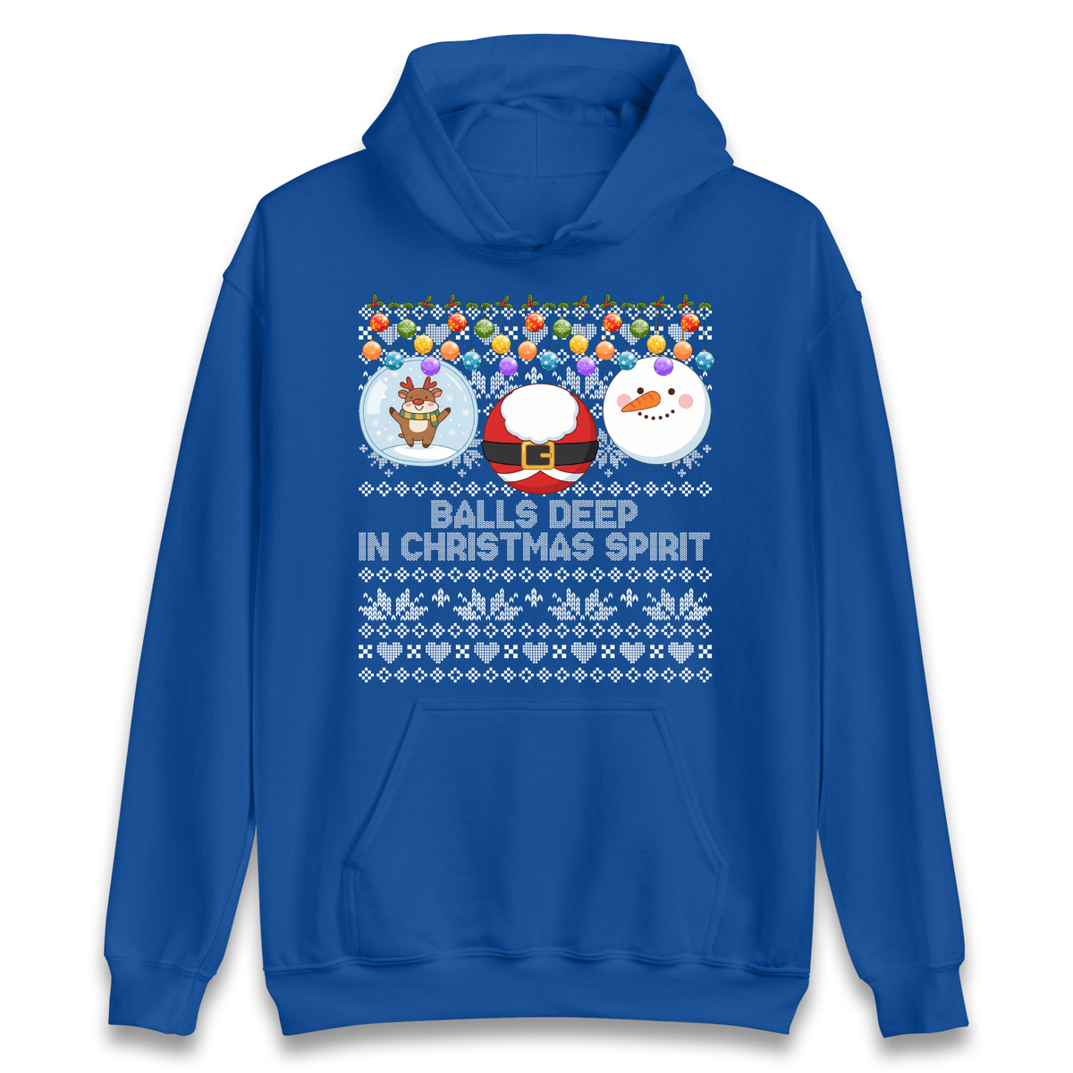 Balls Deep in Christmas Spirit Christmas Jumper Hoodie