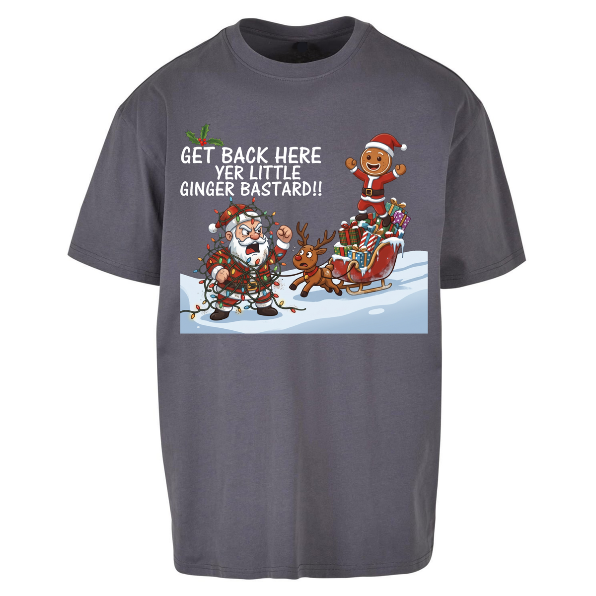 santa joke graphic Oversized T-Shirt