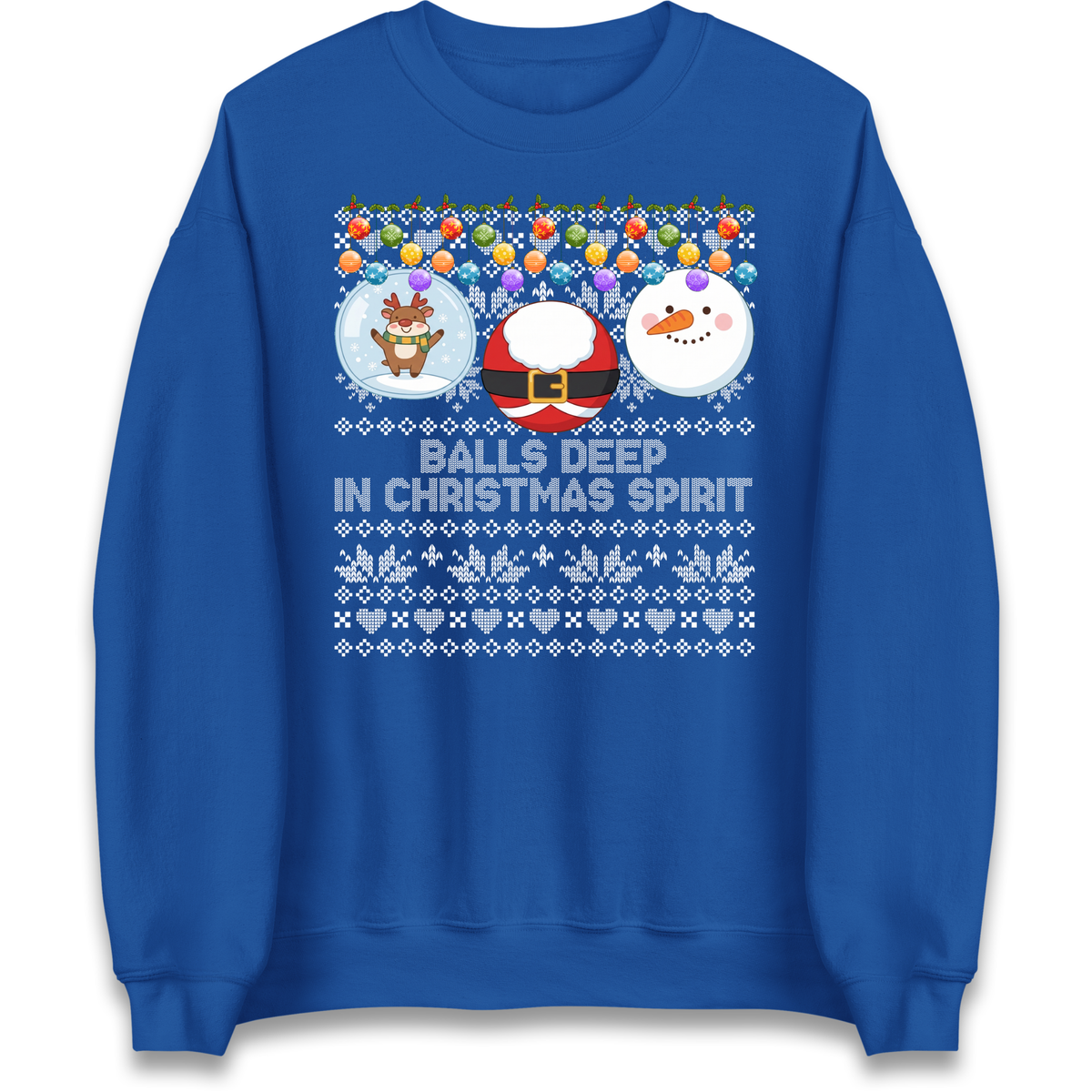 Balls Deep in Christmas Spirit Christmas Jumper Jumper