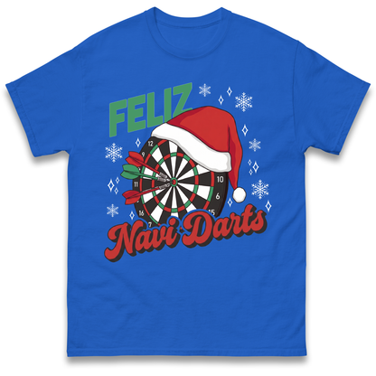 Feliz Navidarts Adult T-Shirt - Christmas Darts Gift