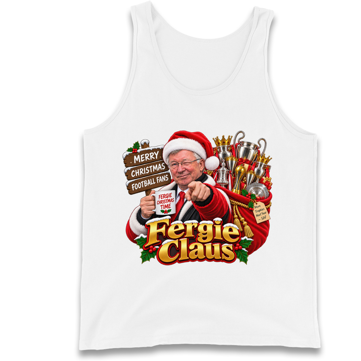 Man United Christmas Tank Top