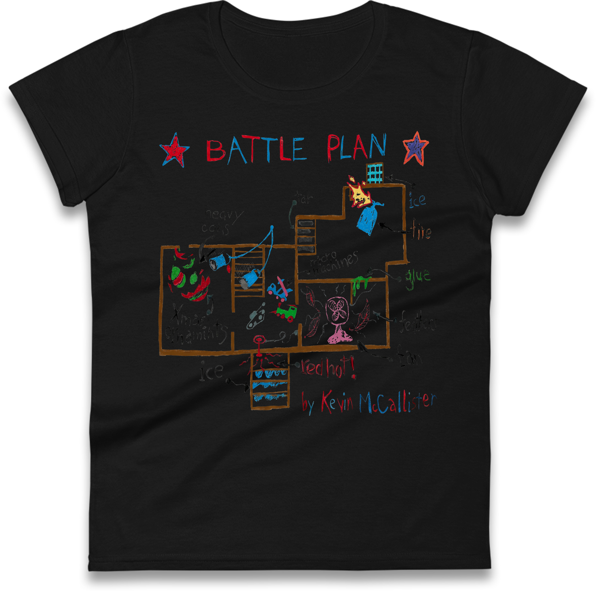 home alone battle plan Ladies T-Shirt