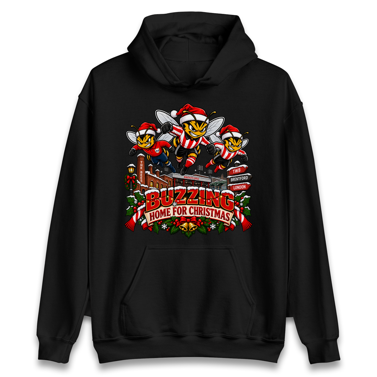 Brentford Football Christmas Hoodie