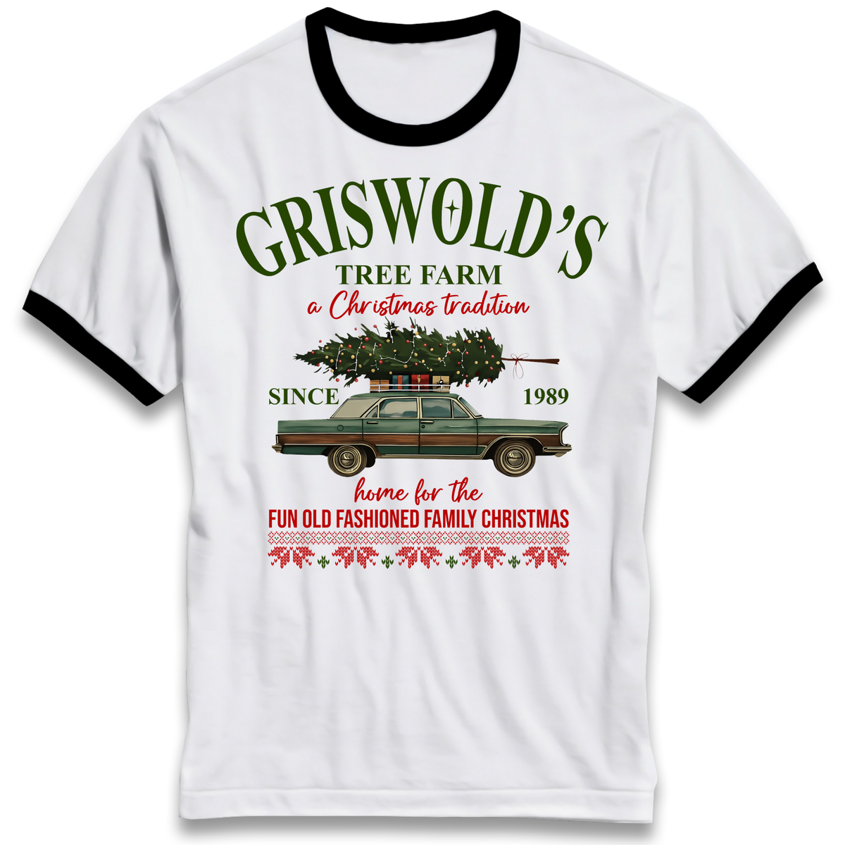 Christmas jumper Ringer T-Shirt