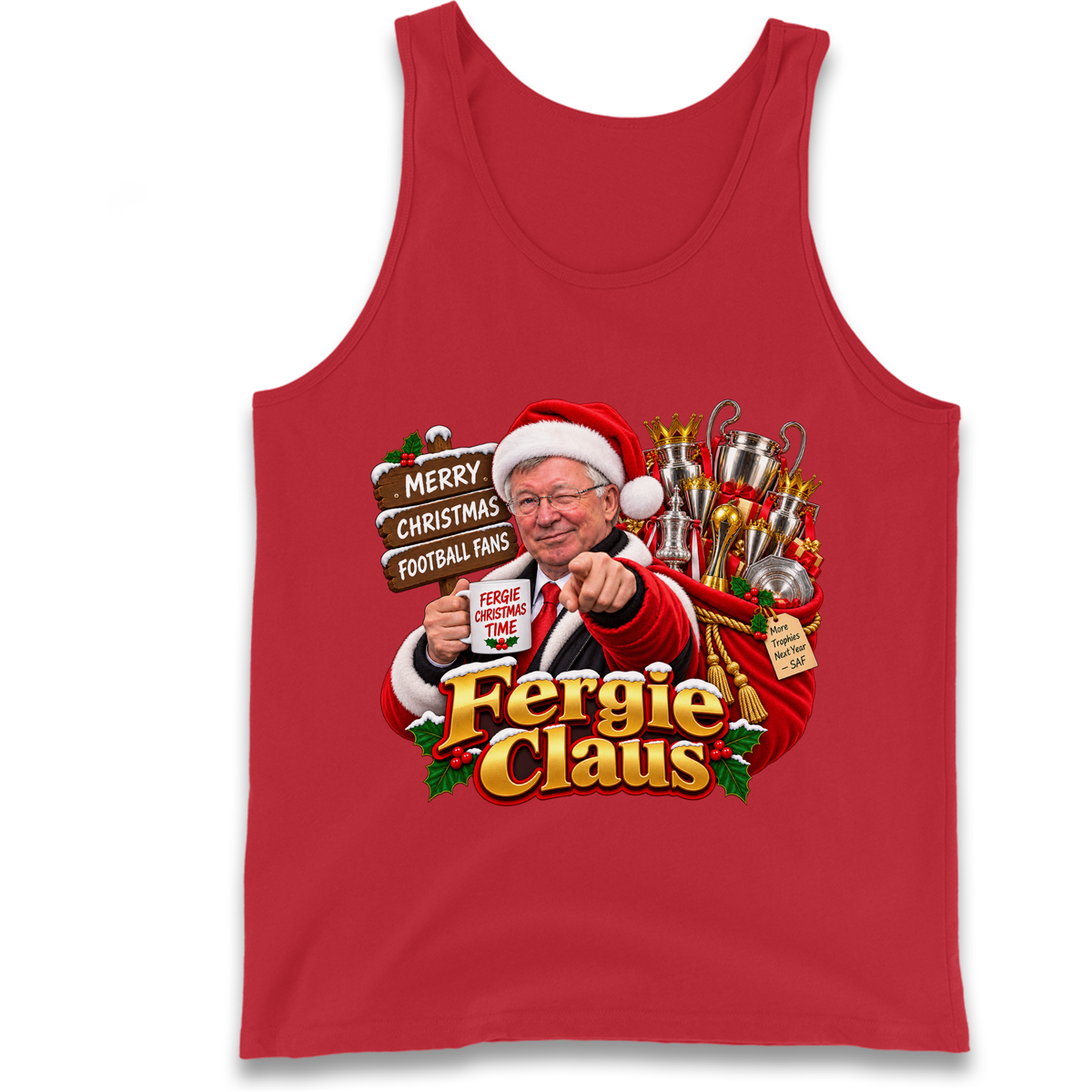 Man United Christmas Tank Top