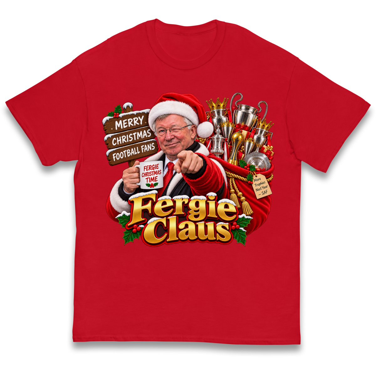 Man United Christmas Kids T-Shirt