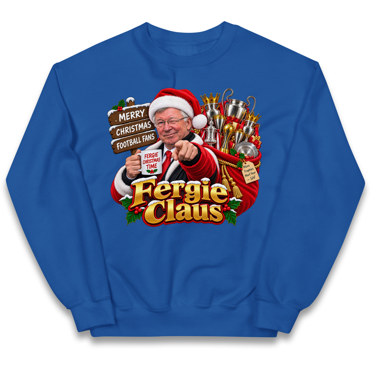Man United Christmas Kids Jumper