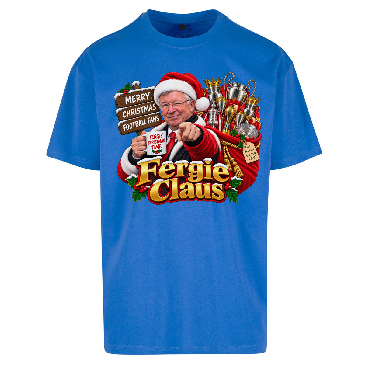 Man United Christmas Oversized T-Shirt