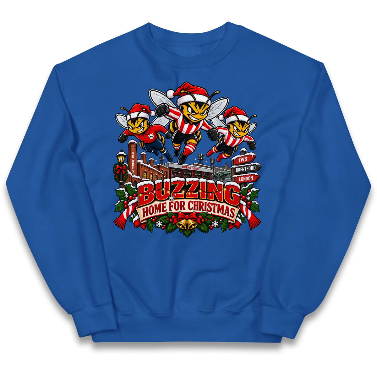 Brentford Football Christmas Kids Jumper