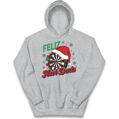 Feliz Navidarts Kids Hoodie - Christmas Darts Design