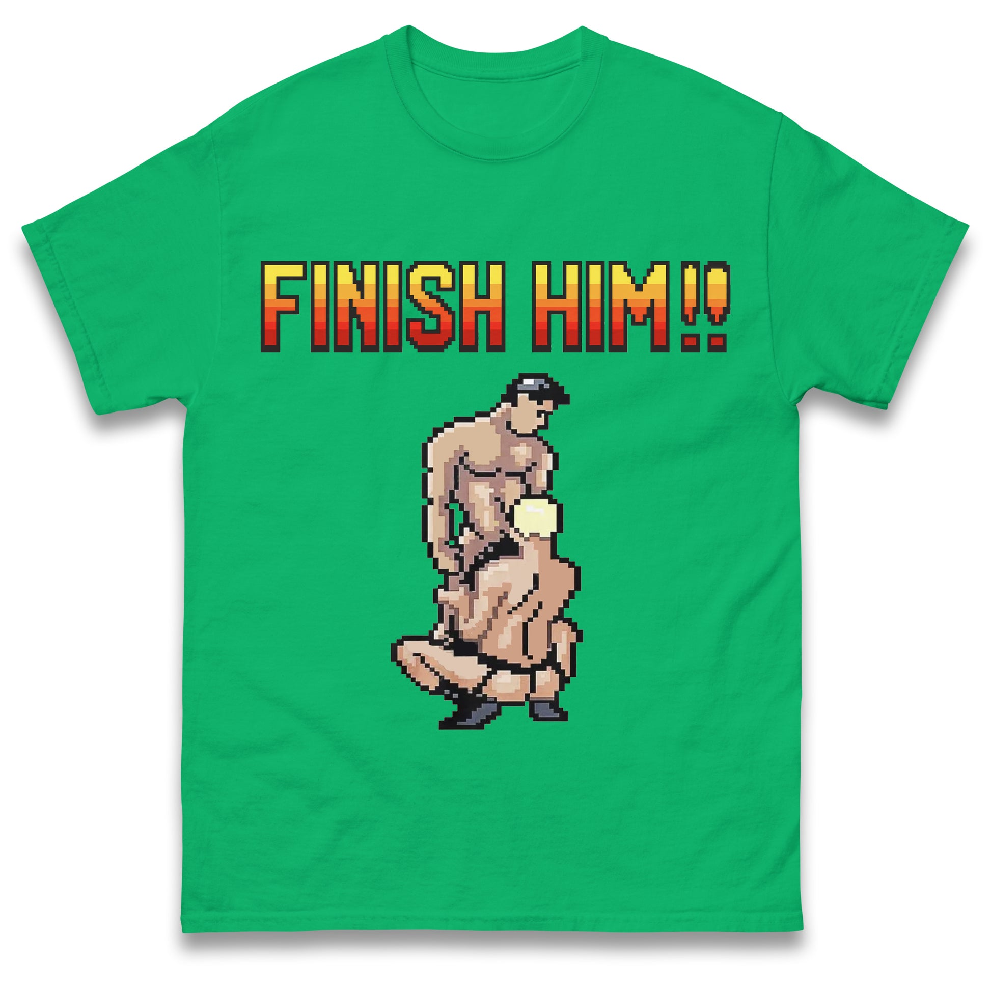 Finish Him Gay Shirt Gamer LGBT Shirt , Funny Shirt, LGBT Shirt, Inappropriate Shirt, Stupid Shirt, Meme Shirt, Unhinged Shirt