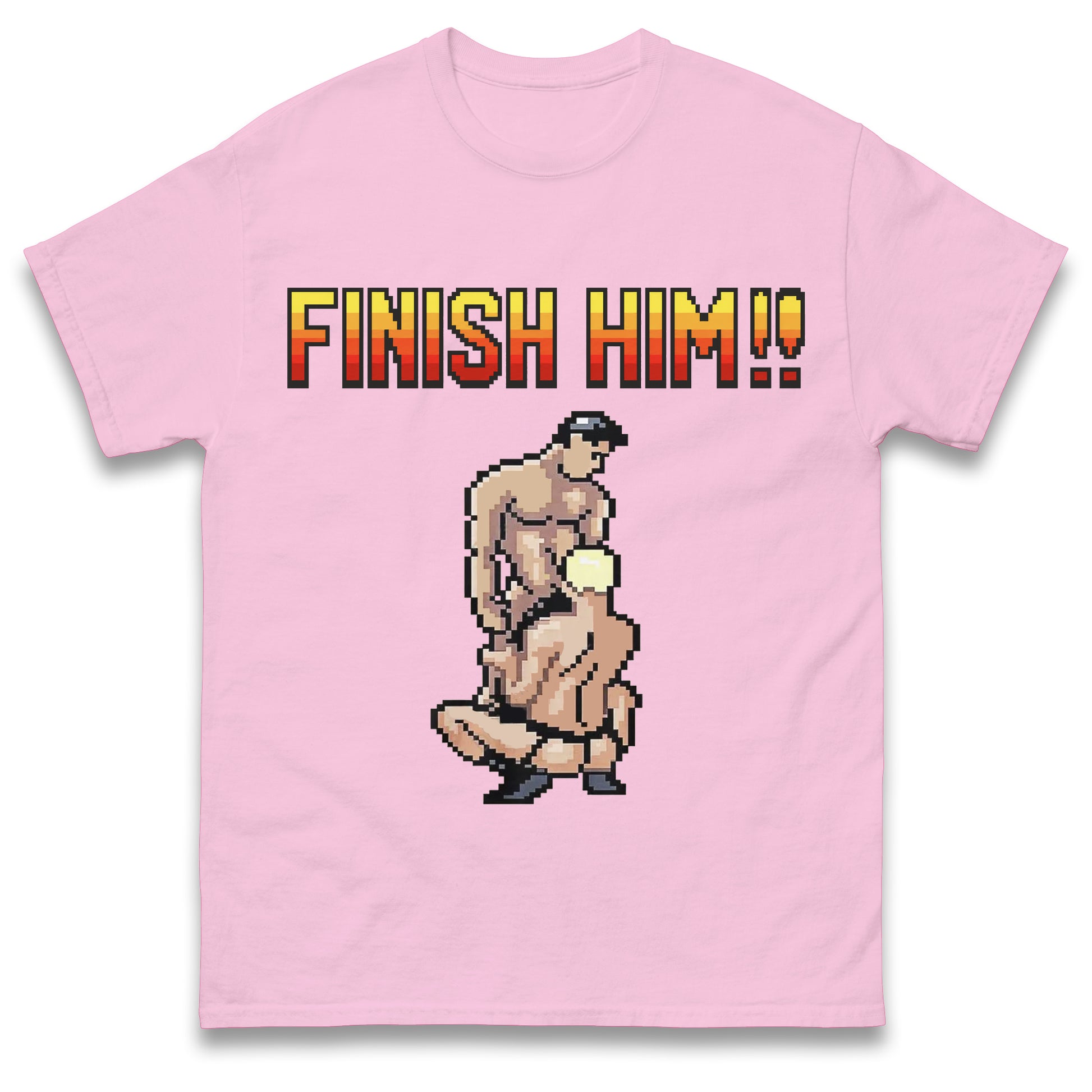 Finish Him Gay Shirt Gamer LGBT Shirt , Funny Shirt, LGBT Shirt, Inappropriate Shirt, Stupid Shirt, Meme Shirt, Unhinged Shirt