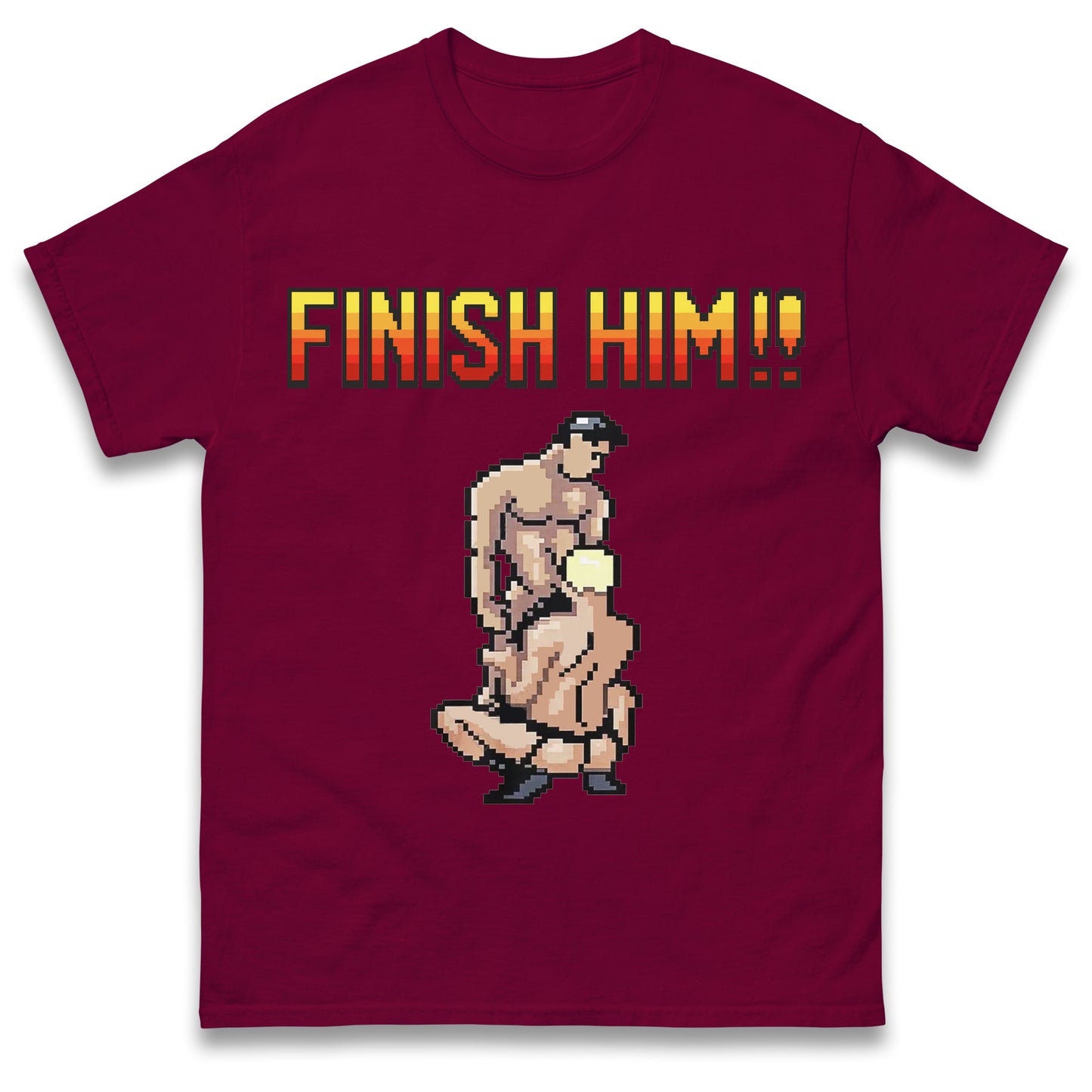 Finish Him Gay Shirt Gamer LGBT Shirt , Funny Shirt, LGBT Shirt, Inappropriate Shirt, Stupid Shirt, Meme Shirt, Unhinged Shirt