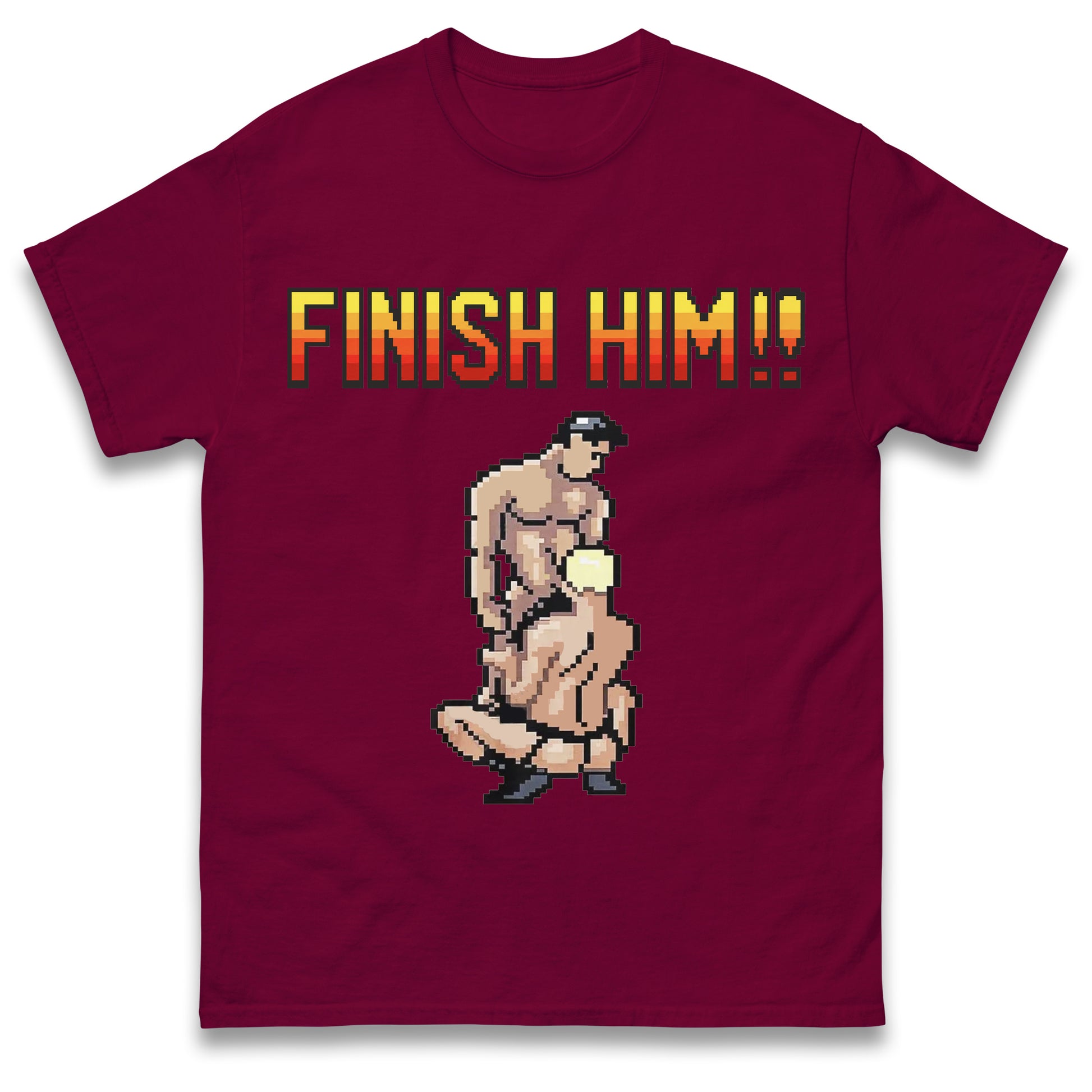 Finish Him Gay Shirt Gamer LGBT Shirt , Funny Shirt, LGBT Shirt, Inappropriate Shirt, Stupid Shirt, Meme Shirt, Unhinged Shirt