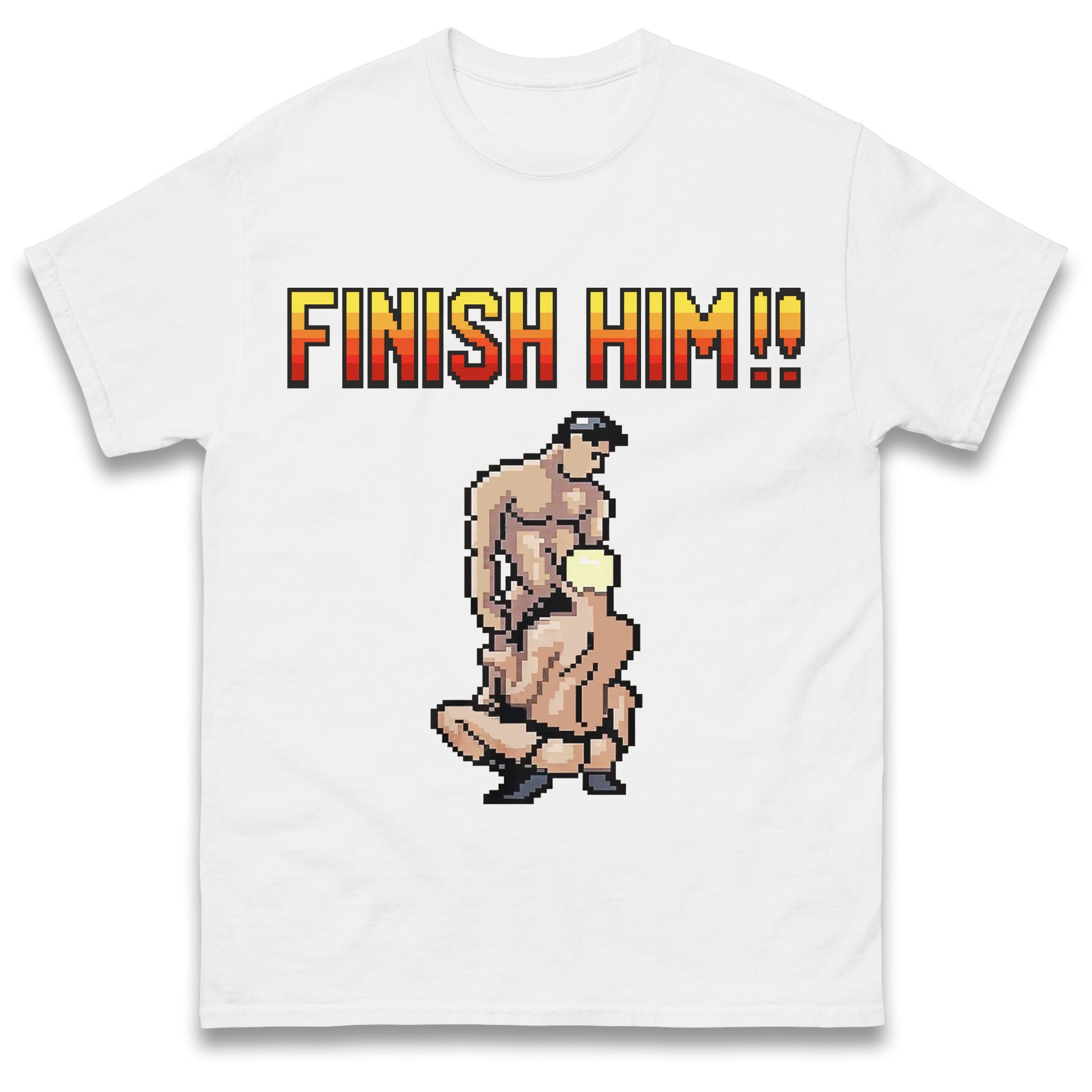 Finish Him Gay Shirt Gamer LGBT Shirt , Funny Shirt, LGBT Shirt, Inappropriate Shirt, Stupid Shirt, Meme Shirt, Unhinged Shirt