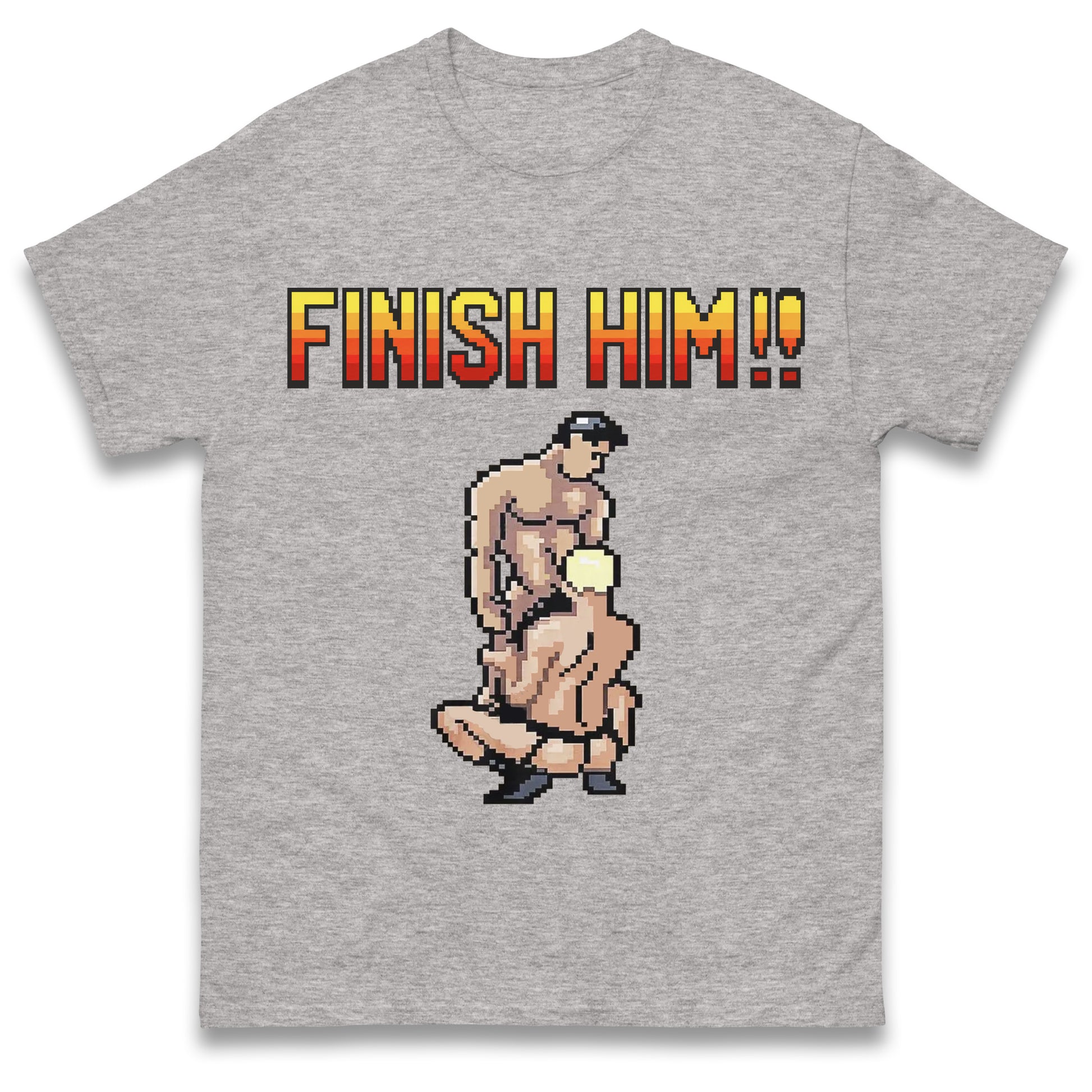 Finish Him Gay Shirt Gamer LGBT Shirt , Funny Shirt, LGBT Shirt, Inappropriate Shirt, Stupid Shirt, Meme Shirt, Unhinged Shirt