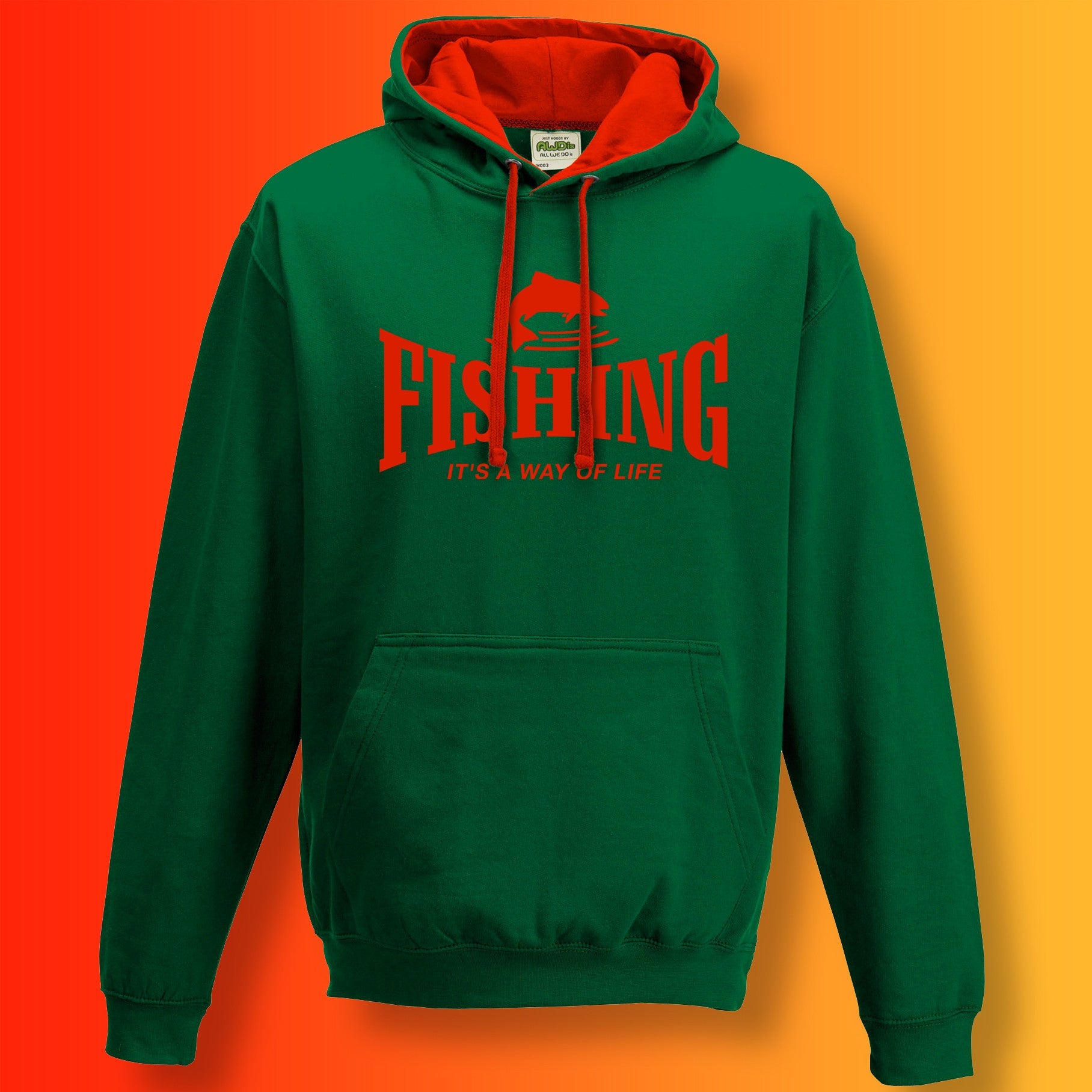 Fishing Contrast Hoodie