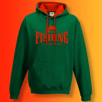 Fishing Contrast Hoodie
