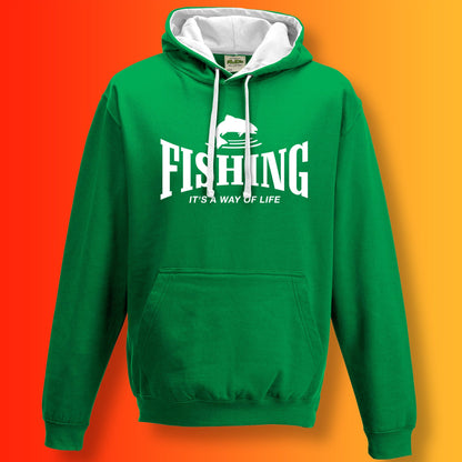 Fishing Contrast Hoodie