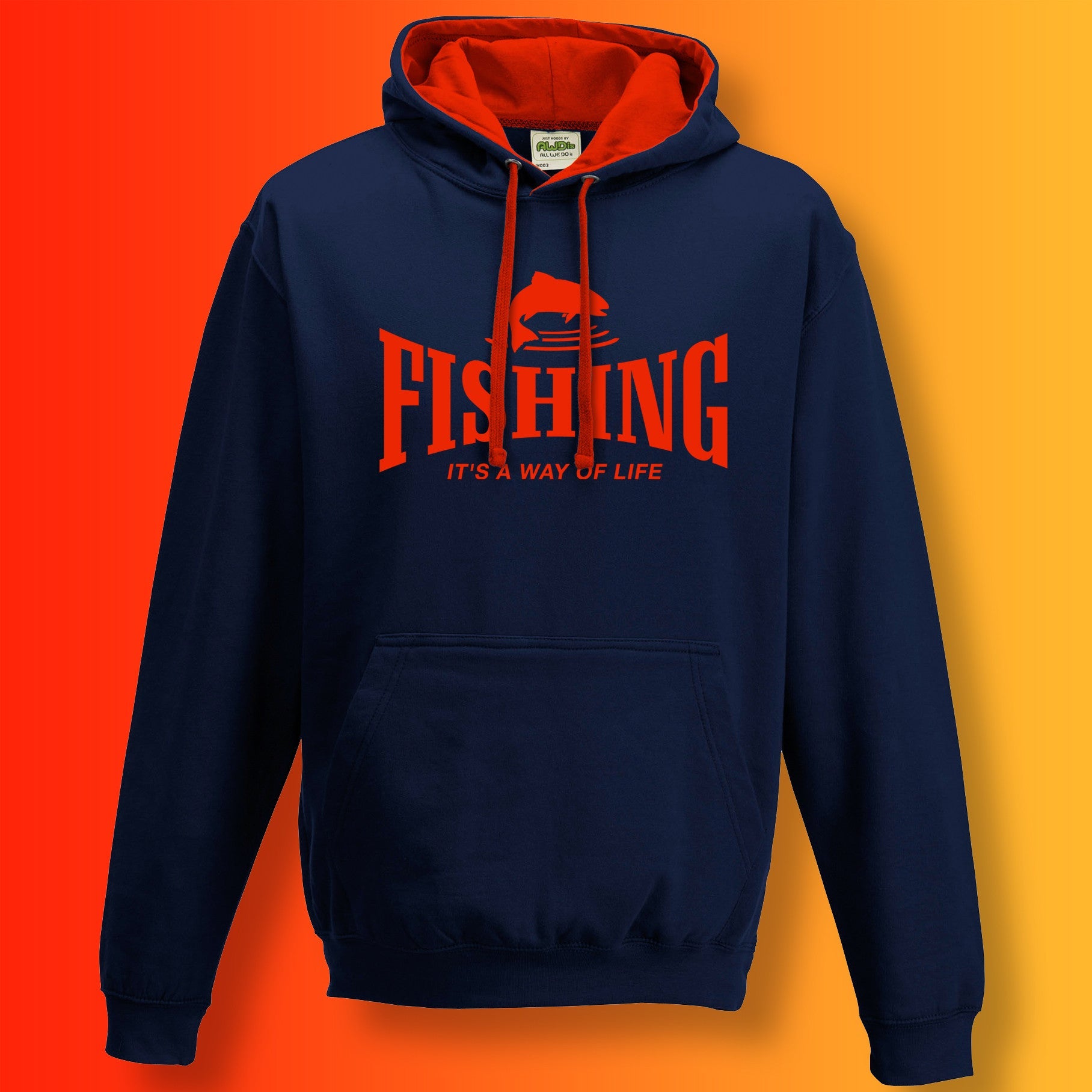 Fishing Contrast Hoodie