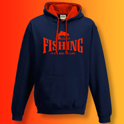 Fishing Contrast Hoodie