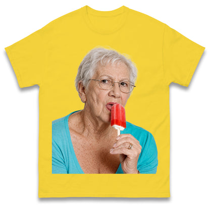 Grandma Licking Lollipop Seductively T Shirt