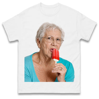 Grandma Licking Lollipop Seductively T Shirt