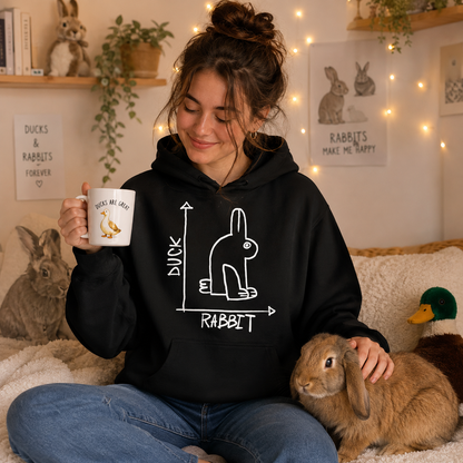 Funny Rabbit Duck Design Cotton Hoodie