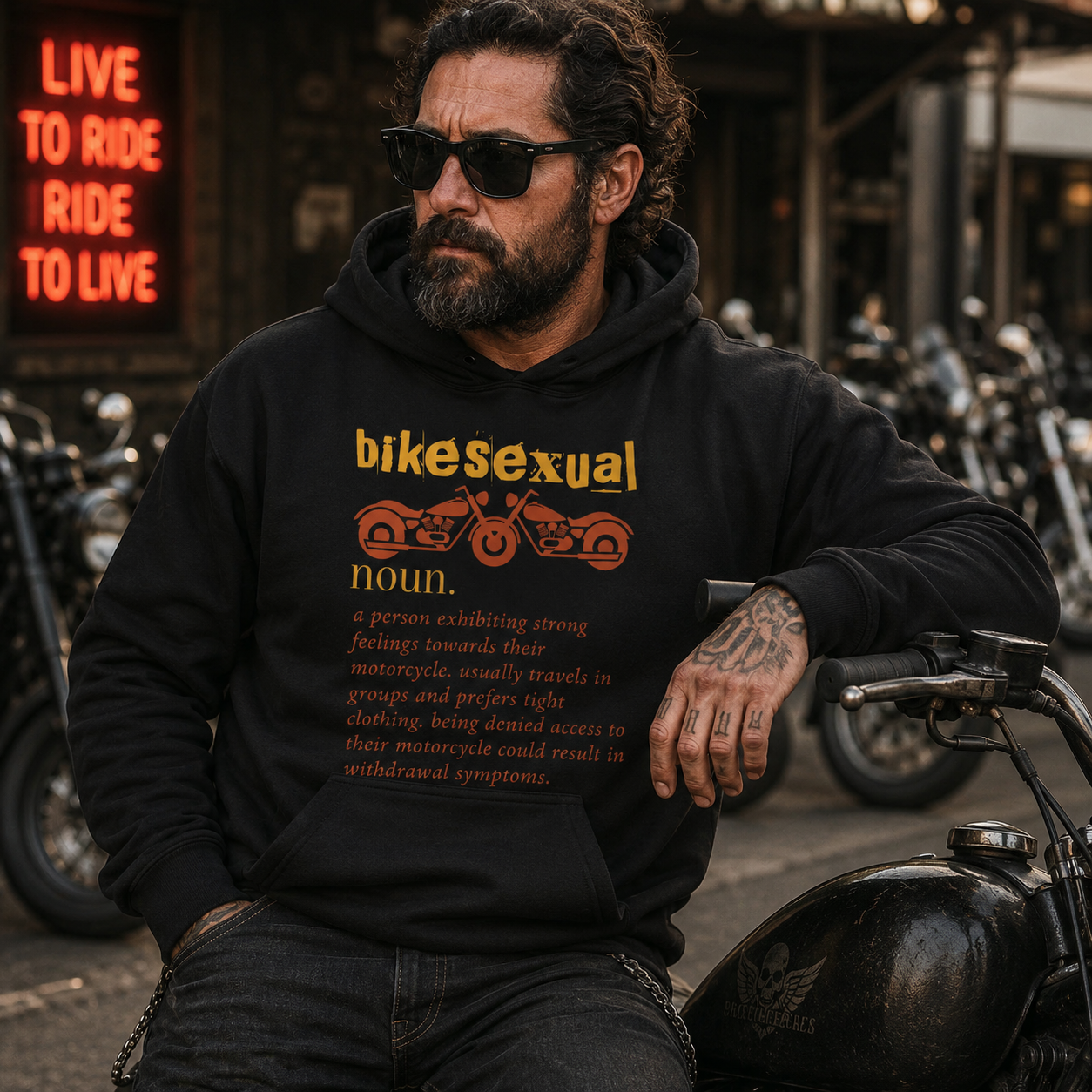 Funny Motorcycle Hoodies for Men