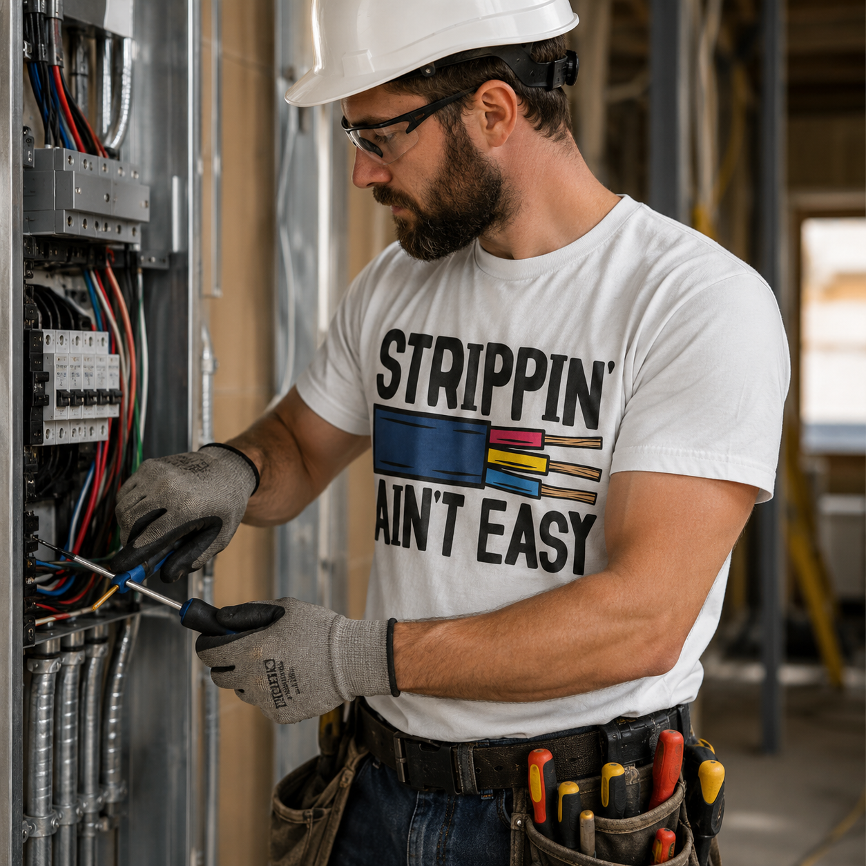 Srippin Aint Easy T Shirt Gift for Electrician