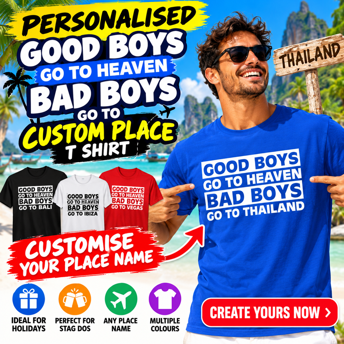 Good Boys Go to Heaven Bad Boys Go to Any Place T Shirt