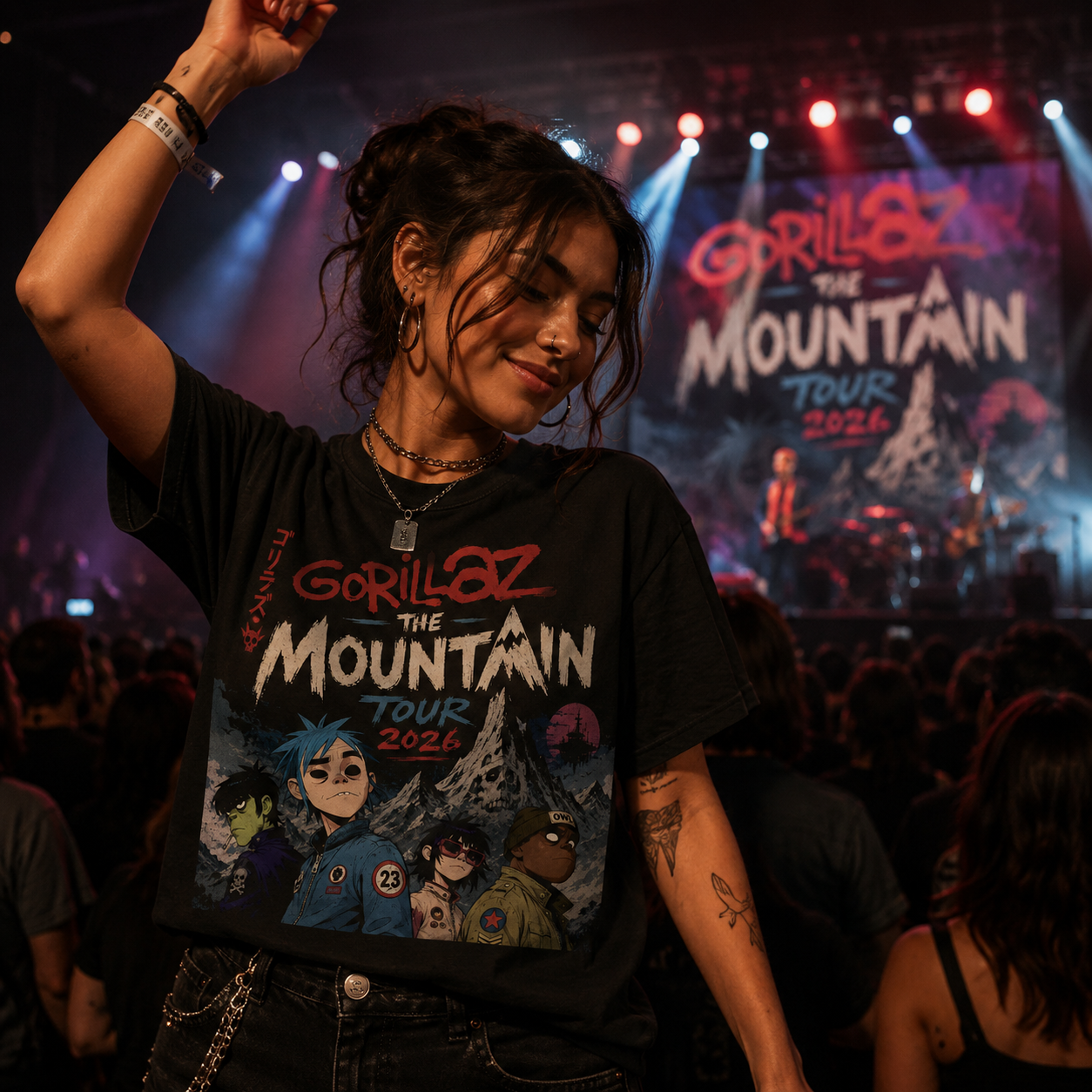 Gorillaz The Mountain Tour 2026 T Shirt