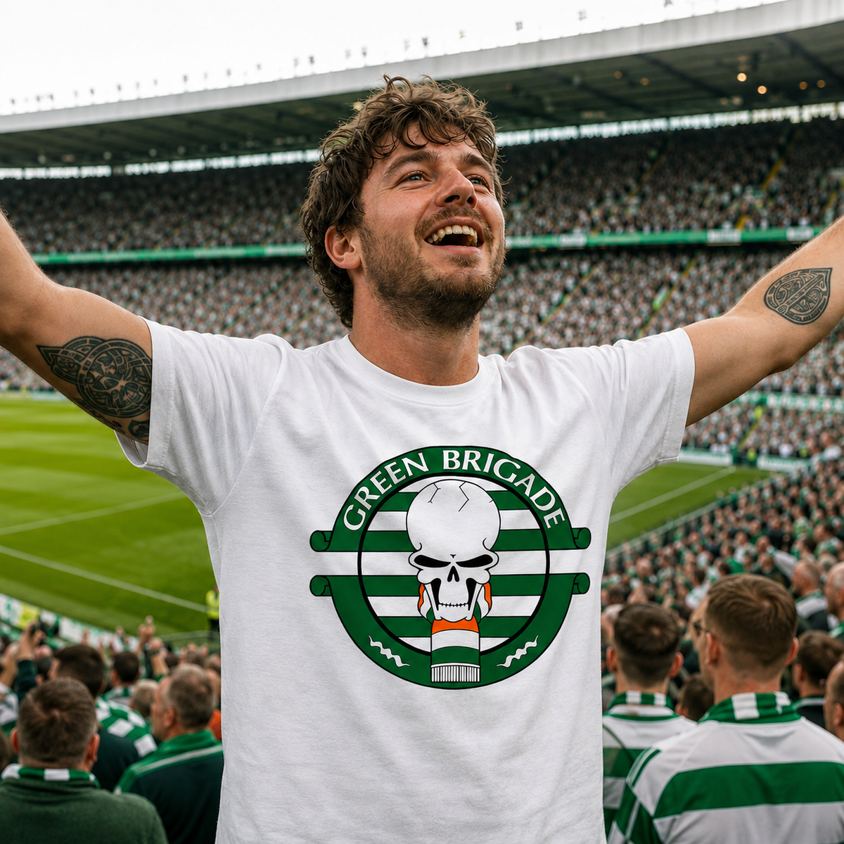 Green Brigade Celtic Football T Shirt
